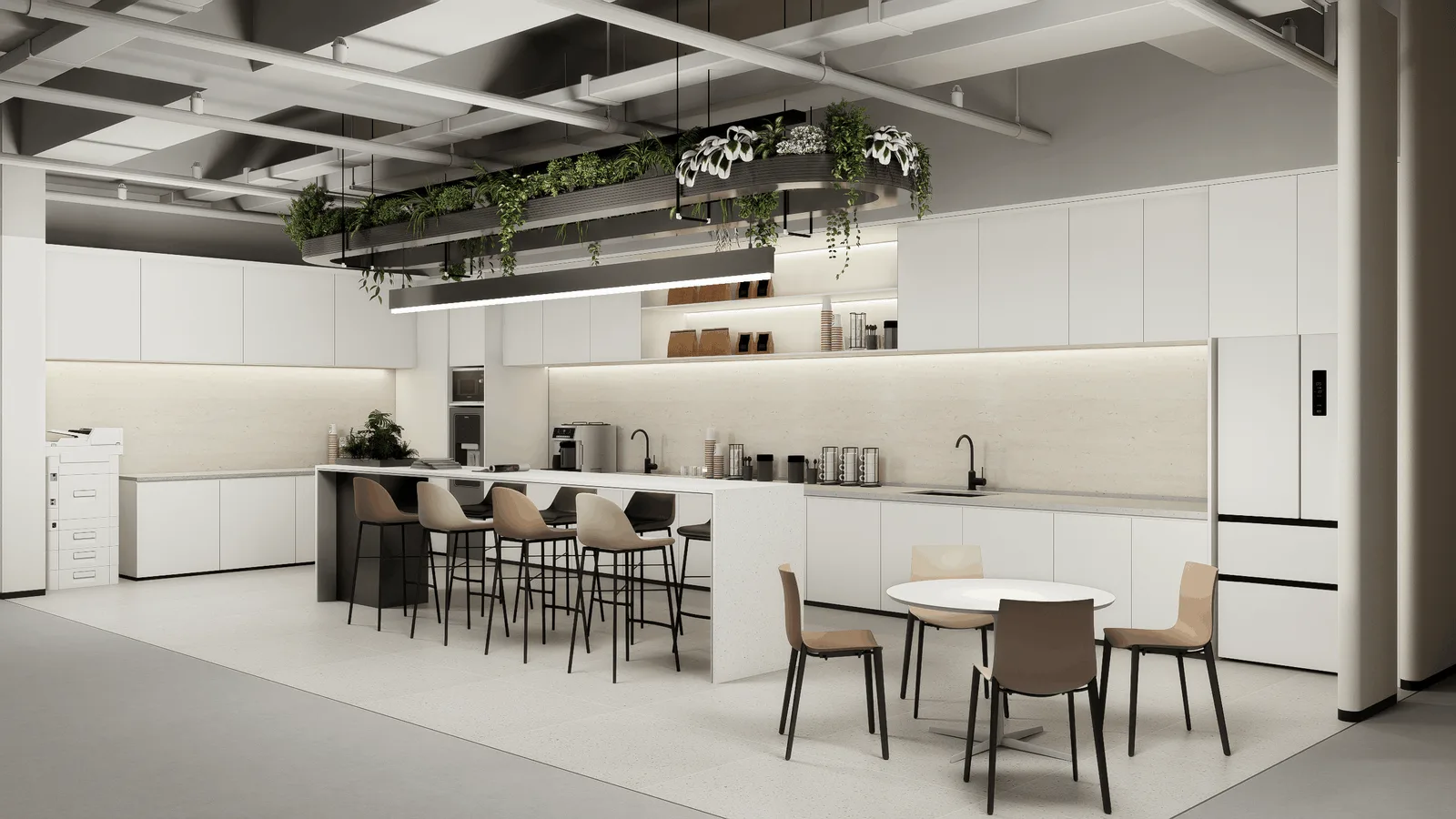Office pantry and breakout area